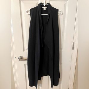 Drapey black sweater vest